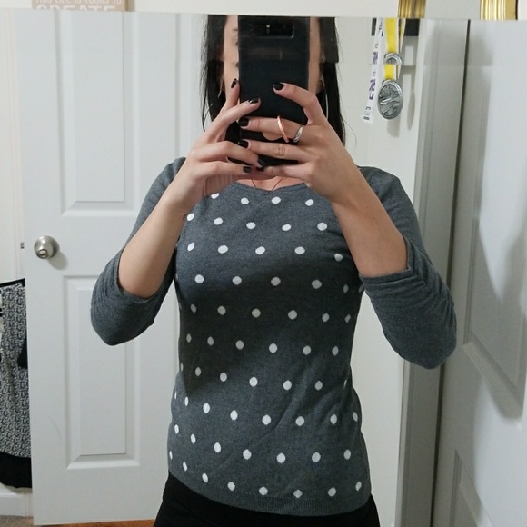 Express Tops - Classy Polka Dot Sweater
